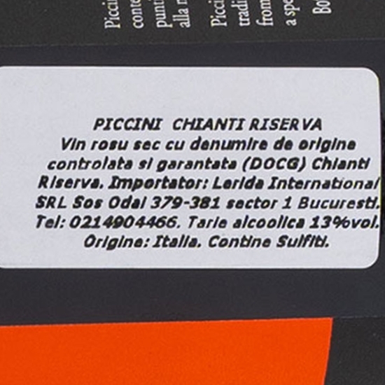 Vin roșu sec Chianti Riserva, 13%, 0.75l