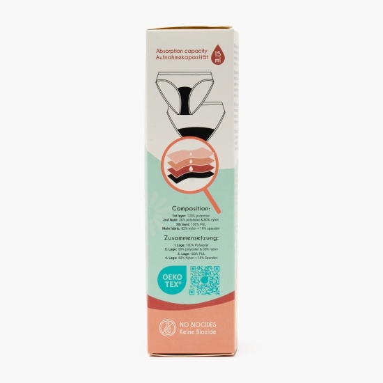 Bikini menstruali înot, mărimea S, negru