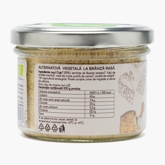 Alternativă vegetală la brânză rasă 100g