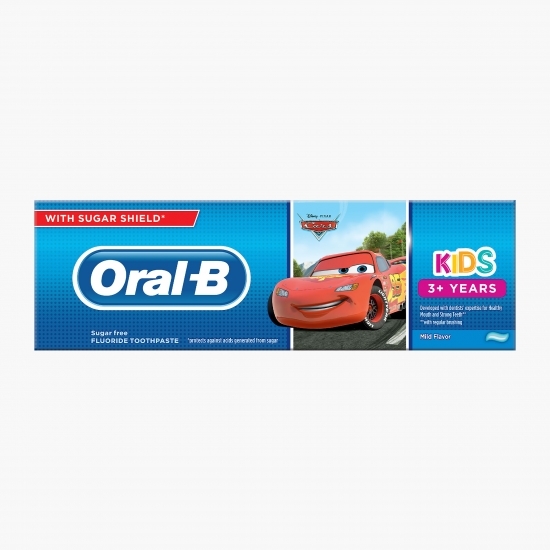 Pastă de dinți pentru copii cu fluor Frozen/Cars, 3-5 ani, 75ml