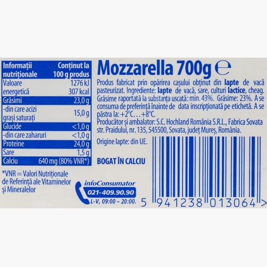 Mozzarella bloc 700g