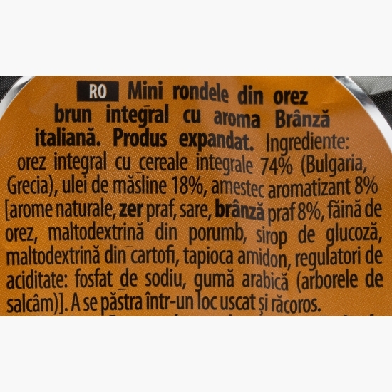 Mini-rondele din orez cu brânză italiană și ulei de măsline 50g