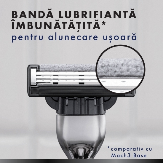 Aparat de ras Mach3 Charcoal, 1 mâner + 2 rezerve