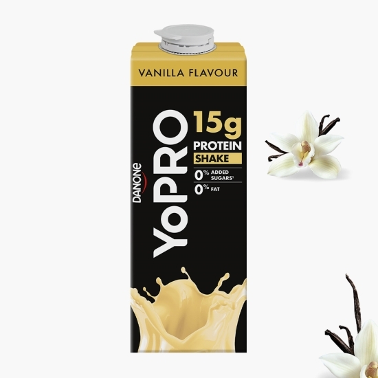 Băutură UHT din lapte cu gust de vanilie, bogată în proteine, 250ml
