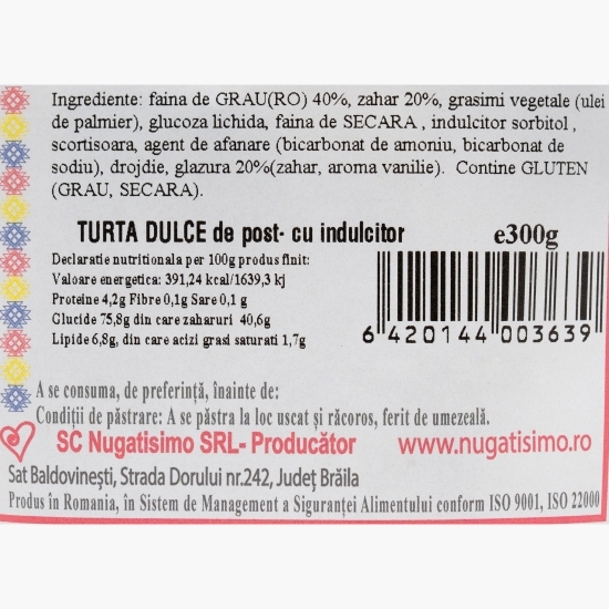 Turtă dulce de post 300g