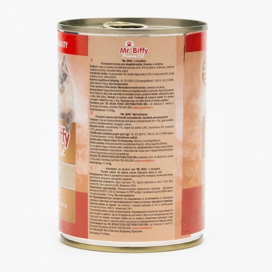 Hrană umedă pentru pisici, 415g, cu vită