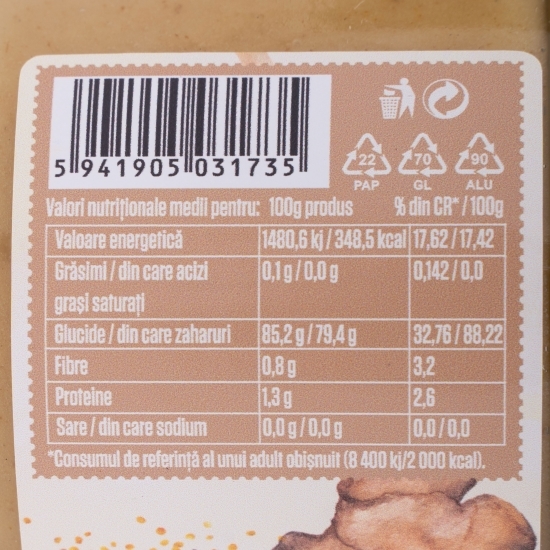 Miere cremă ecologică cu ghimbir și propolis 300g