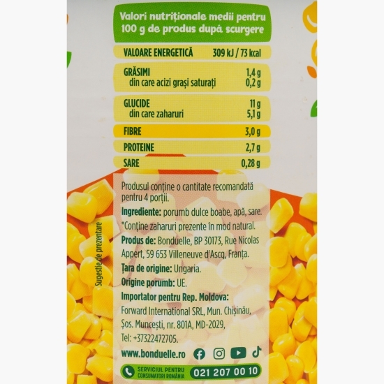 Porumb boabe dulce și crocant, 670g
