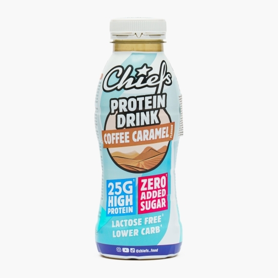 Shake proteic Coffee Caramel fără zahăr adăugat și fără lactoză, 330ml
