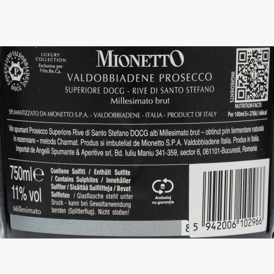 Prosecco alb brut Valdobbiadene Rive di Santo Stefano DOCG, 11%, 750ml