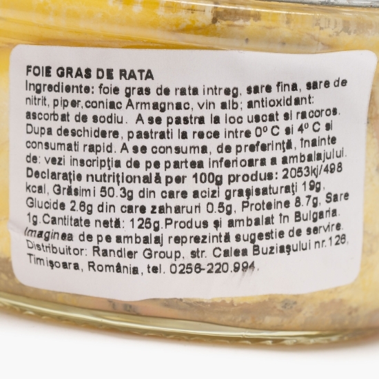 Foie gras de rață - borcan 125g