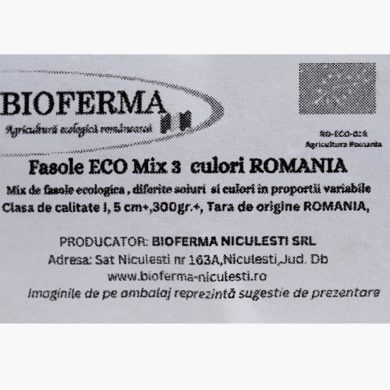 Fasole mix eco, România (Bioferma Niculești) 300g