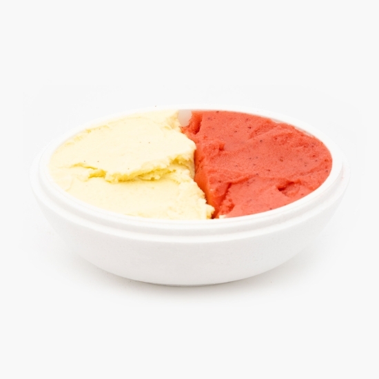 Înghețată italiană artizanală (gelato) căpșuni (vegan și fără zahăr) + vanilie de madagascar 300g