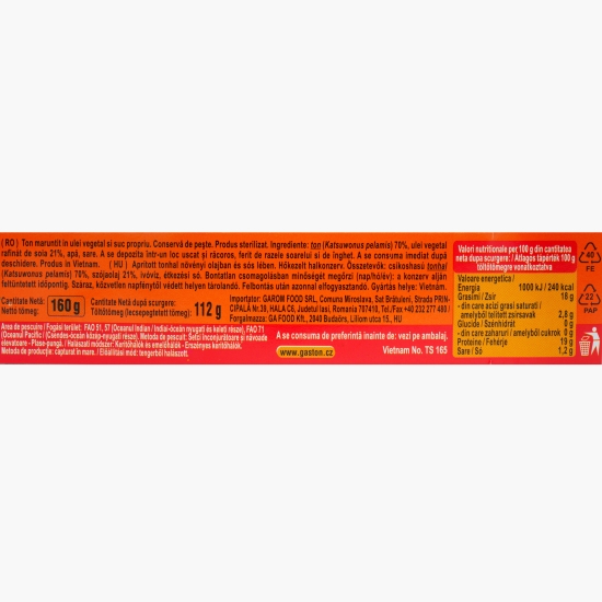 Ton mărunțit în ulei 160g