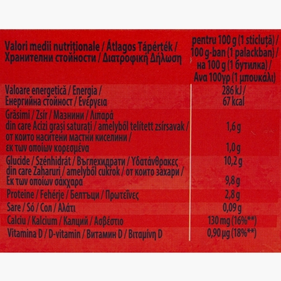 Iaurt de băut cu căpșuni 4x100g