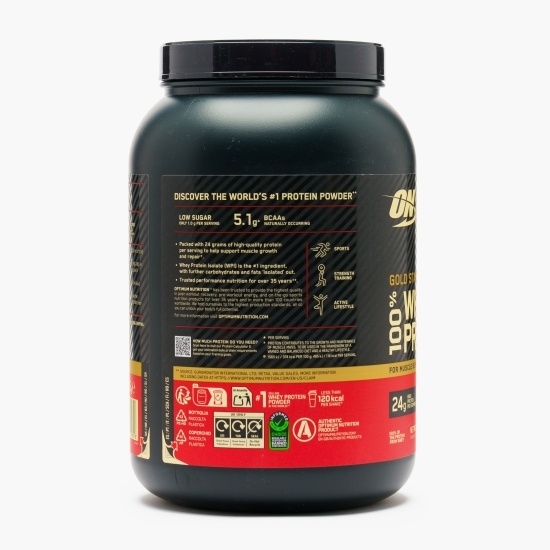 Proteine din zer, pudră proteică ON 100% Whey Gold Standard, aromă ciocolată, 775g