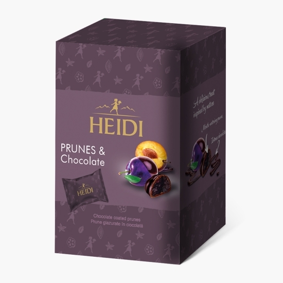 Prune glazurate în ciocolată amăruie 185g