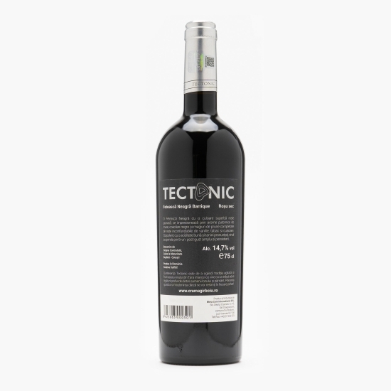 Vin roșu sec Tectonic Fetească Neagră, 14.7%, 0.75l
