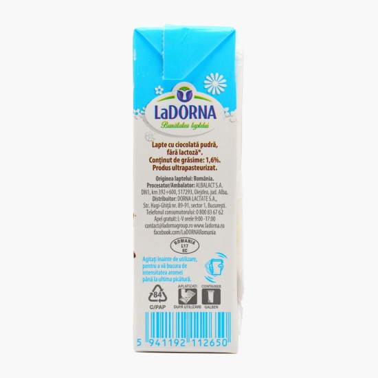Lapte fără lactoză cu aromă de ciocolată 200ml