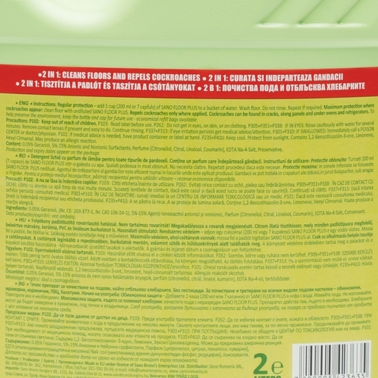Detergent lichid pentru pardoseli cu proprietatea de îndepărtare a gândacilor 2l