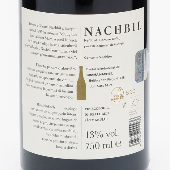 Vin roșu sec eco Blaufrankisch, 13%, 0.75l