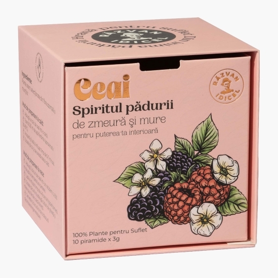 Ceai de zmeură și mure Spiritul Pădurii, 10 piramide x 3g