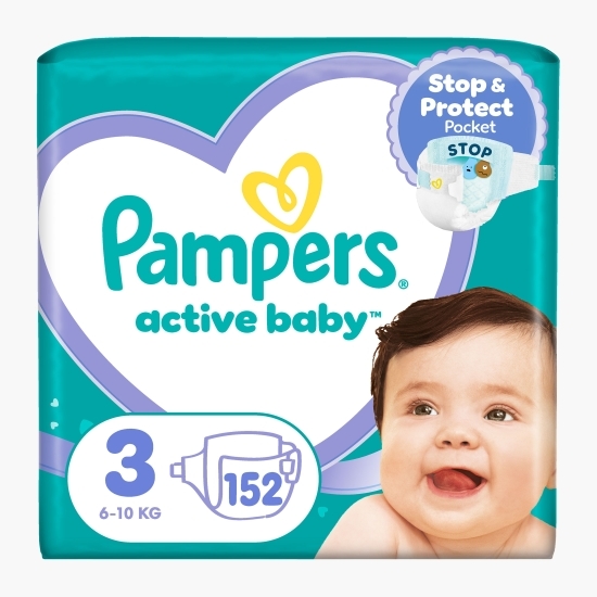 Scutece Active Baby Mega Box mărimea 3, 6-10kg, 152 buc