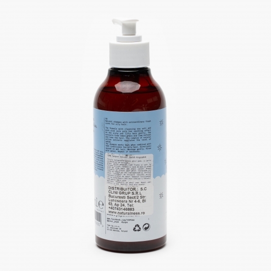 Șampon natural revigorant pentru păr gras, Fresh Grass 300ml