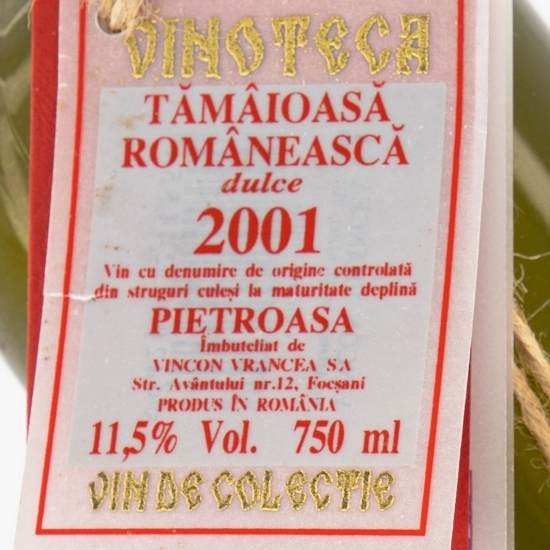 Vin alb dulce Tămâioasa românească 2001, 0.75l