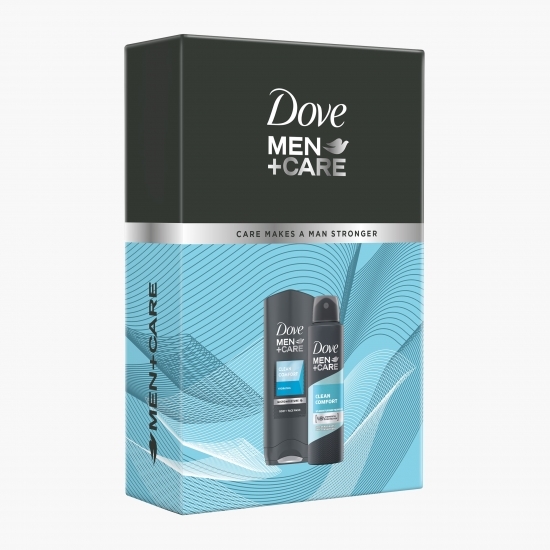 Set cadou Clean Comfort gel de duș 250ml + antiperspirant spray 150ml