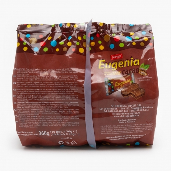 Biscuiți cu multă cremă de cacao Familial 360g (10x36g)