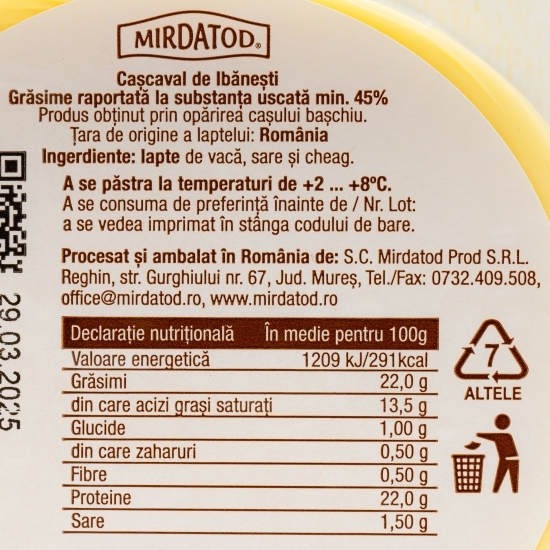 Cașcaval de Ibănești 450g