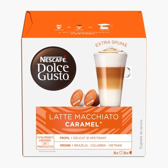 Capsule cafea Latte Macchiato Caramel 8 băuturi 145.6g