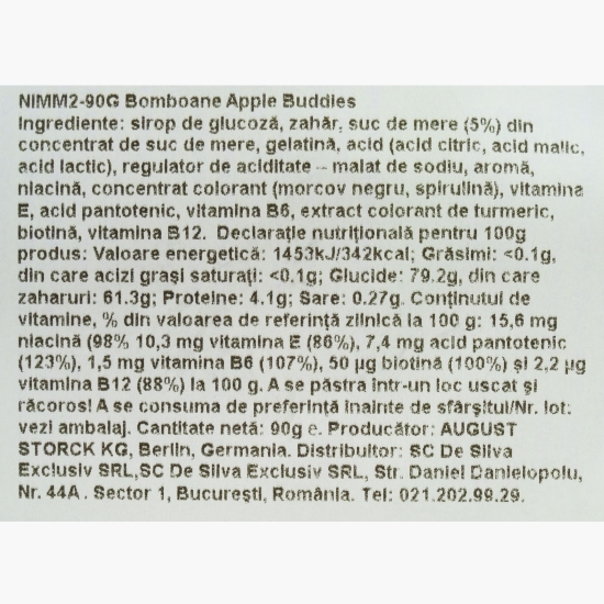 Bomboane gumate Smile gummi Apple slices 90g