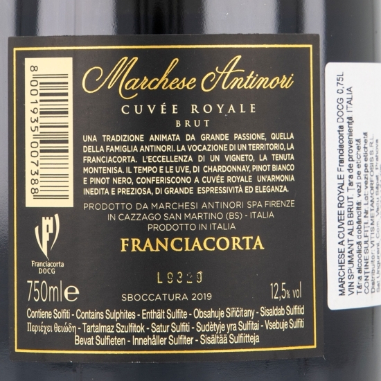 Vin spumant alb Cuvée Royale Franciacorta 0.75l 