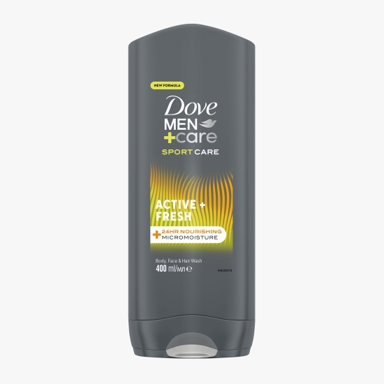 Șampon și gel de duș pentru bărbați Men+Care Sport Active+Fresh 400ml
