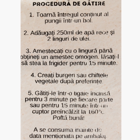 Amestec uscat pe bază de plante pentru burger și chiftele de legume, cu aromă picantă 120g