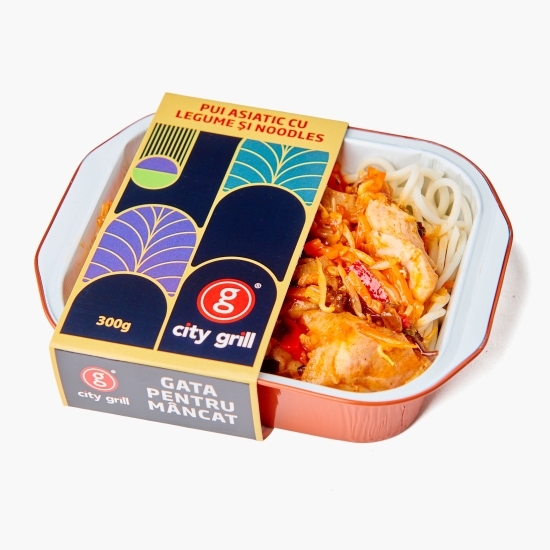 Pui asiatic cu legume și noodles, 300g