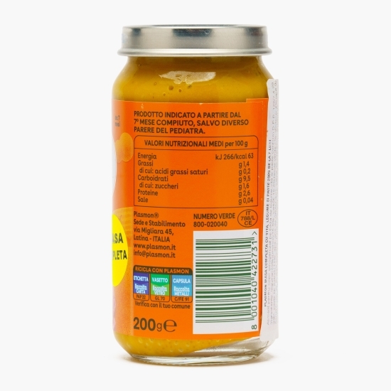Masă completă cu vită, legume și paste, +7 luni, 200g