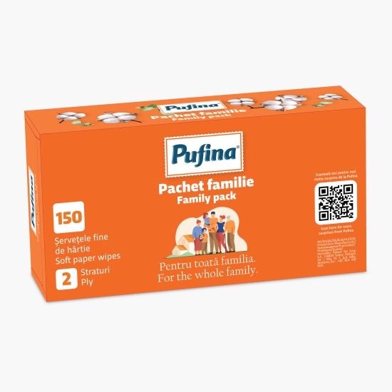 Șervețele faciale 2 straturi, 150 buc