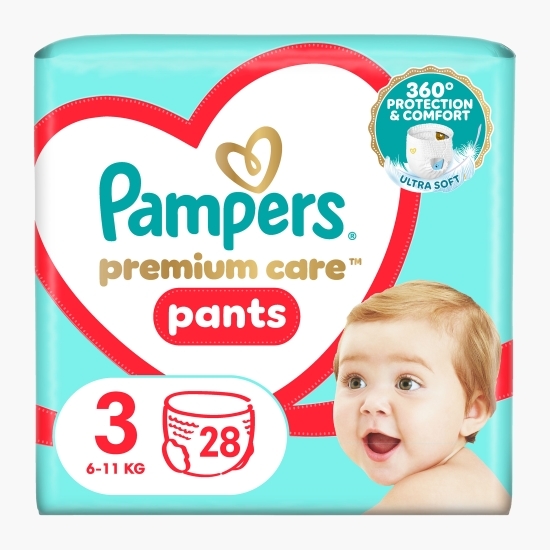 Scutece chiloțel Premium Care Pants, mărimea 3, 6-11kg, 28 buc