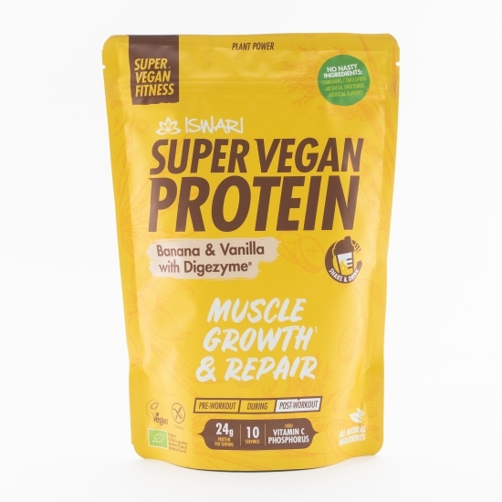Proteină super vegan eco (după efort) banane și vanilie cu dygezime 350g