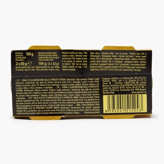 Ton steak în ulei cu lămâie 2x80g