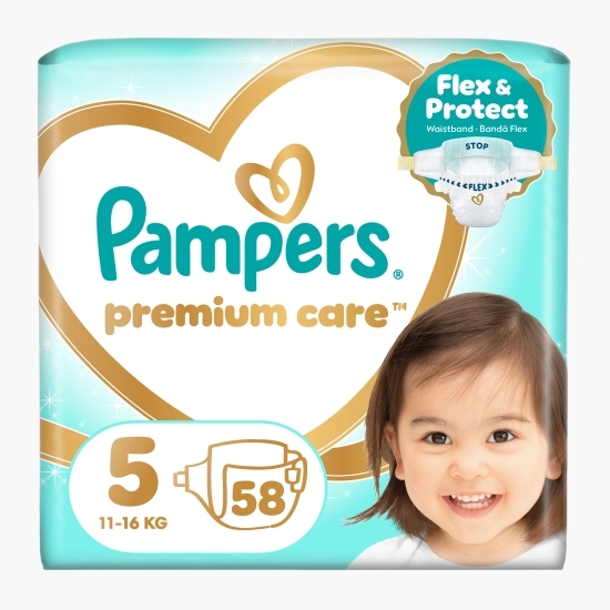 Scutece Premium Care Jumbo Pack mărimea 5, 11-16kg, 58 buc