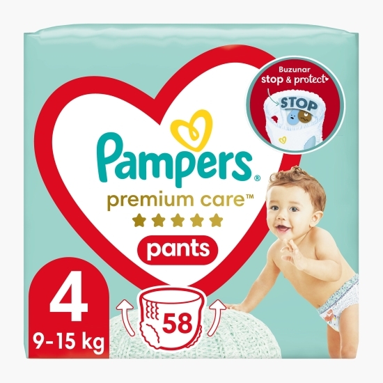 Scutece chiloțel Pants Premium Care Mega Box mărimea 4, 9-15kg, 58 buc