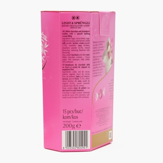 Bomboane cu ciocolată albă și căpșuni, 15 buc, 200g