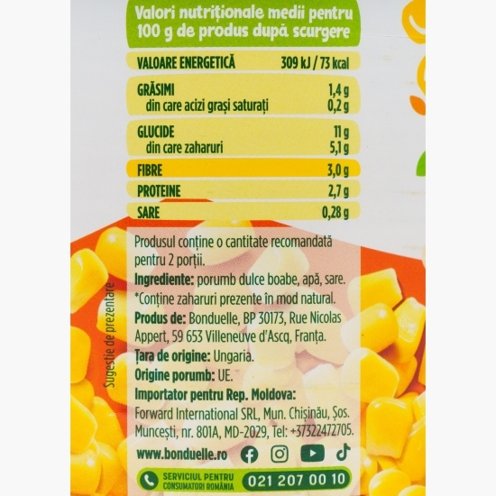Porumb boabe dulce și crocant 340g