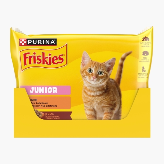 Hrană umedă pentru pisici Junior, 4x85g, cu pui