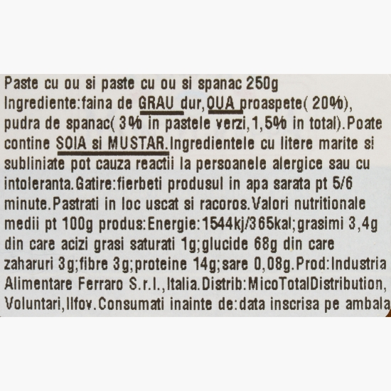 Paste Fettuccine Paglia e Fieno 250g