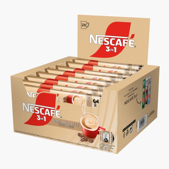 Creamy Latte 3în1 plicuri 28x15g, mix de cafea instant